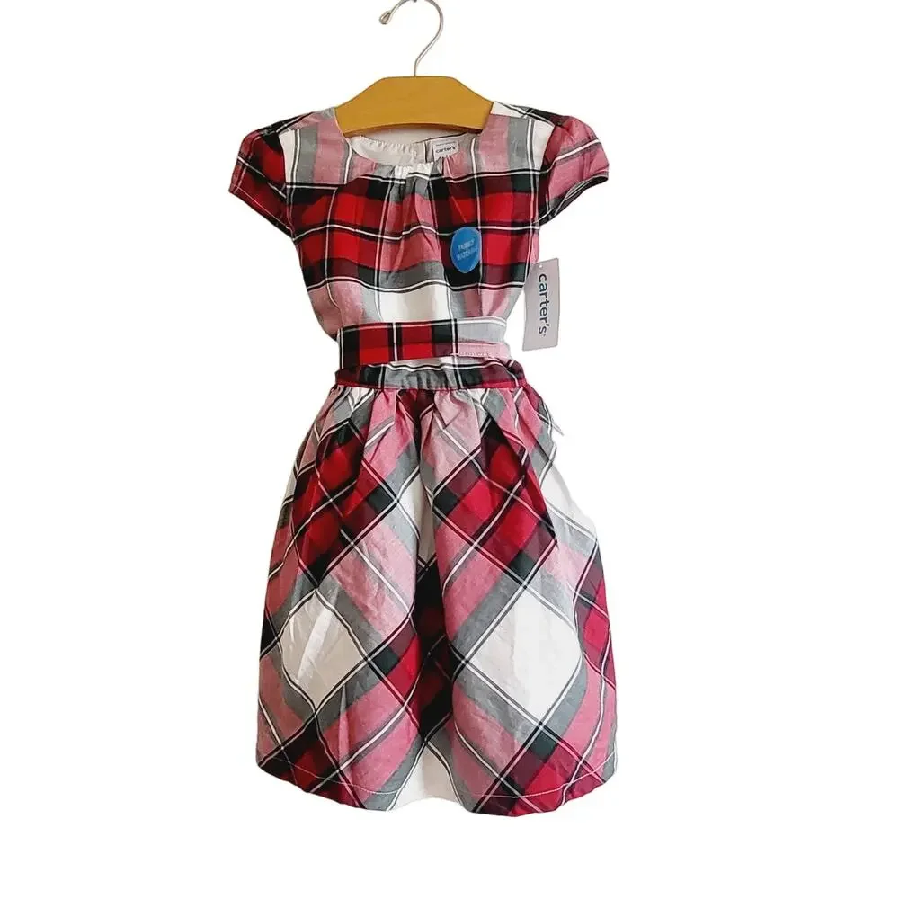 New Carter's plaid dress size 5T